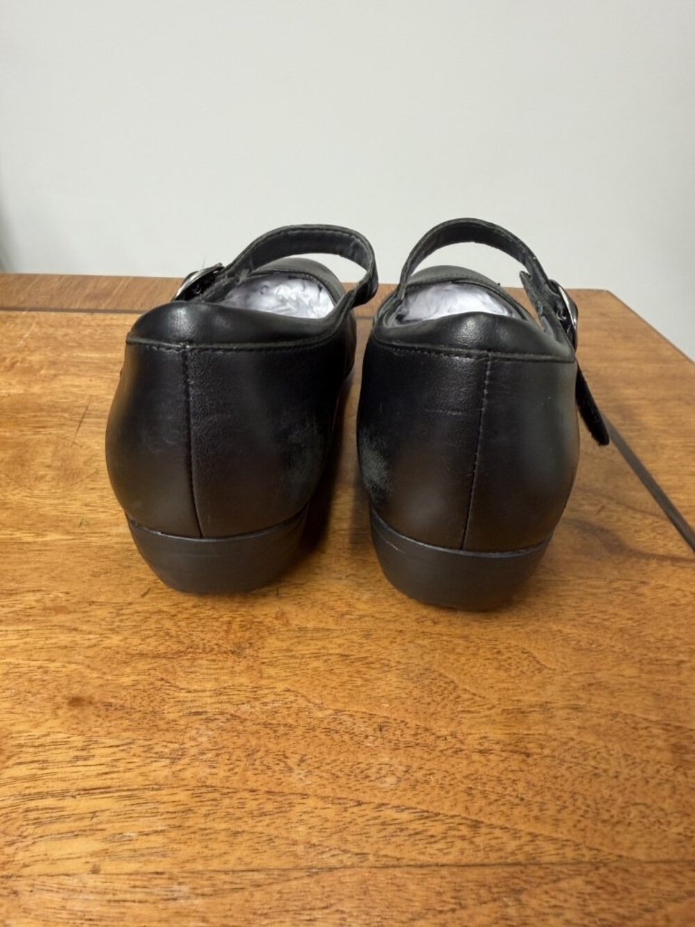 Dansko Women’s 38 W Fawna Mary Jane Black Leather Adjustable Strap Comfort Shoes - Picture 6 of 7